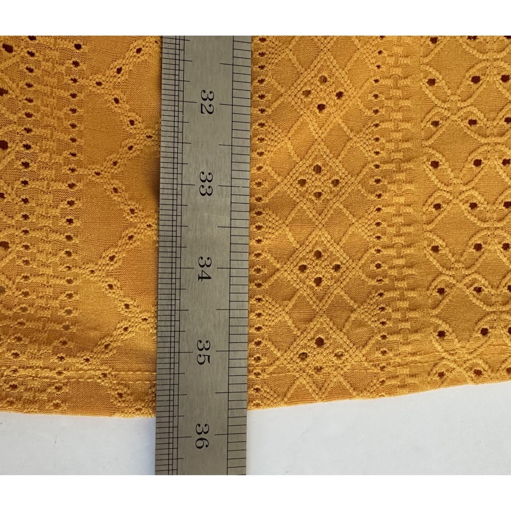 VIBE SPORTSWEAR Orange Eyelet Balloon Sleeve Midi Dress 2X Cottage Boho Romantic - Picture 8 of 8